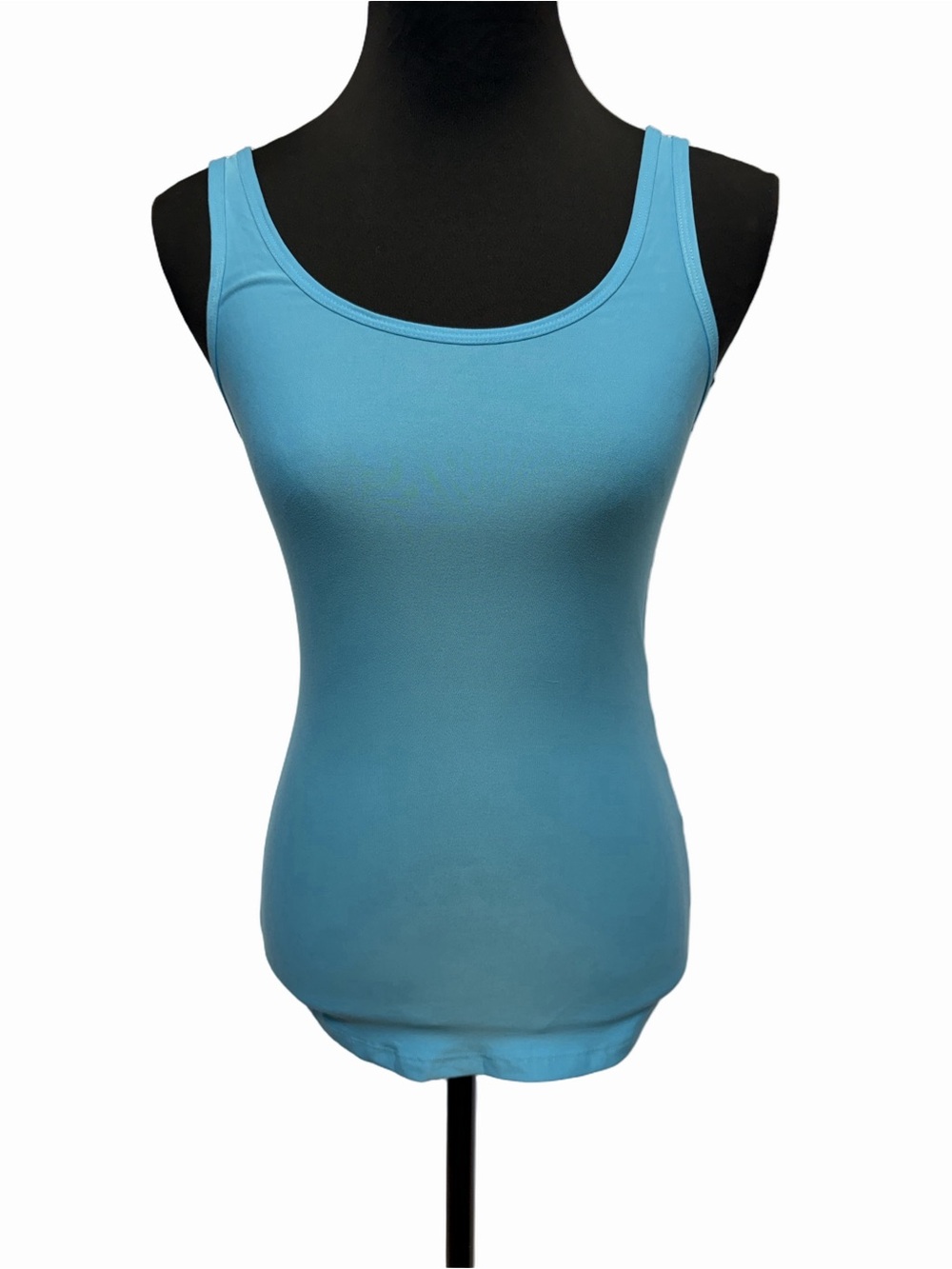 No Boundaries Small Turquoise Seamless Tank Top Stretch Layering Cami Basic